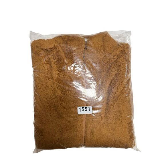 Victoria's Secret PINK Teddy Full Zip Jacket Stucco Brown Medium - Picture 12 of 12